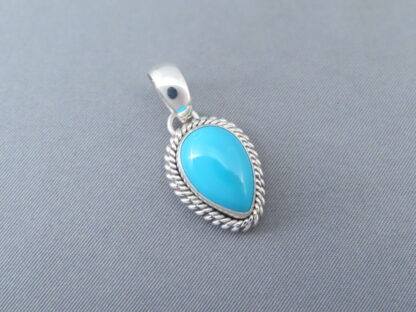 Small Sleeping Beauty Turquoise Pendant by Artie Yellowhorse