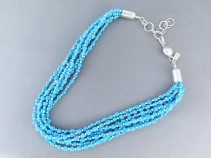 7-Strand Sleeping Beauty Turquoise Necklace by Desiree Yellowhorse