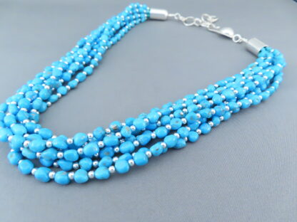 7-Strand Sleeping Beauty Turquoise Necklace by Desiree Yellowhorse