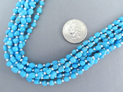 7-Strand Sleeping Beauty Turquoise Necklace by Desiree Yellowhorse