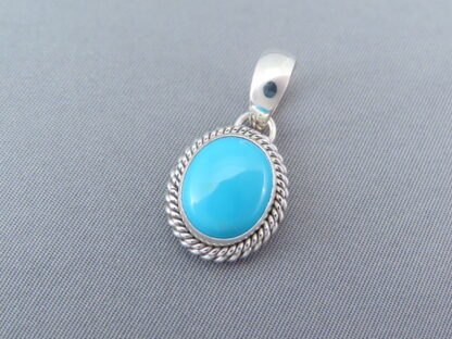 Tiny Sleeping Beauty Turquoise Slider Pendant