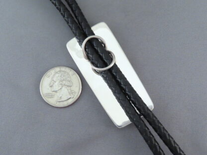 Bolo Tie of Sterling Silver & Multi-Stone Inlay by Jimmy Poyer