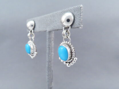 Earrings with Sleeping Beauty Turquoise by Artie Yellowhorse