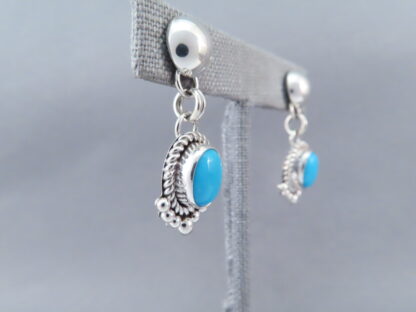 Earrings with Sleeping Beauty Turquoise by Artie Yellowhorse