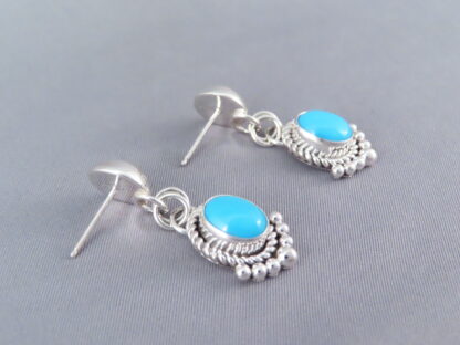 Earrings with Sleeping Beauty Turquoise by Artie Yellowhorse