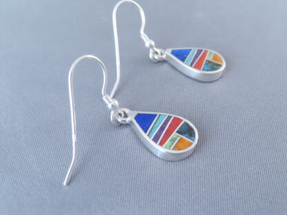 Inlaid Multi-Color ‘Teardrop’ Earrings