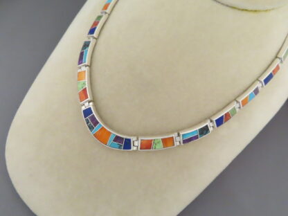 Inlaid Multi-Color Necklace