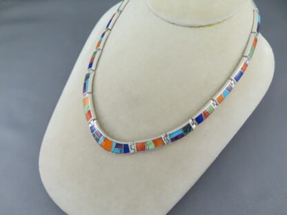 Inlaid Multi-Color Necklace