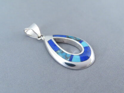 Turquoise and Lapis Inlay Pendant