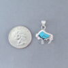 Smaller Bison Pendant with Turquoise Inlay