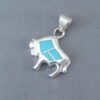 Smaller Bison Pendant with Turquoise Inlay