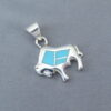 Smaller Bison Pendant with Turquoise Inlay