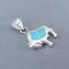 Smaller Bison Pendant with Turquoise Inlay