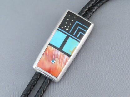 Inlaid Bolo Tie by Jimmy Poyer
