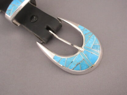 Ranger Belt Buckle Set with Turquoise Inlay