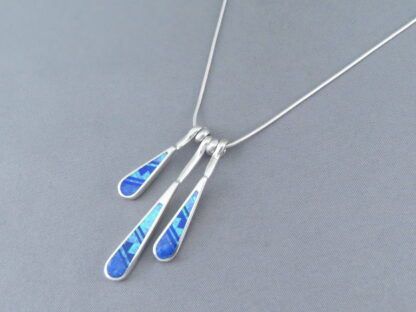 Opal & Lapis Inlay Pendant Necklace