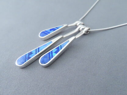 Opal & Lapis Inlay Pendant Necklace