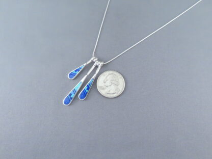Opal & Lapis Inlay Pendant Necklace