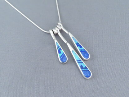 Opal & Lapis Inlay Pendant Necklace