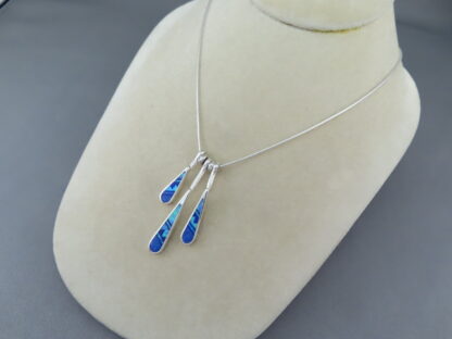 Opal & Lapis Inlay Pendant Necklace