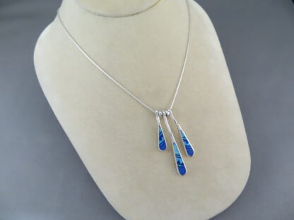 Opal & Lapis Inlay Pendant Necklace