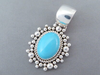 Sleeping Beauty Turquoise Pendant by Artie Yellowhorse