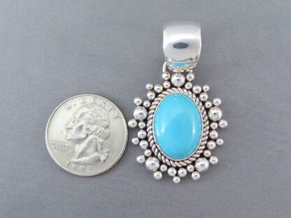 Sleeping Beauty Turquoise Pendant by Artie Yellowhorse